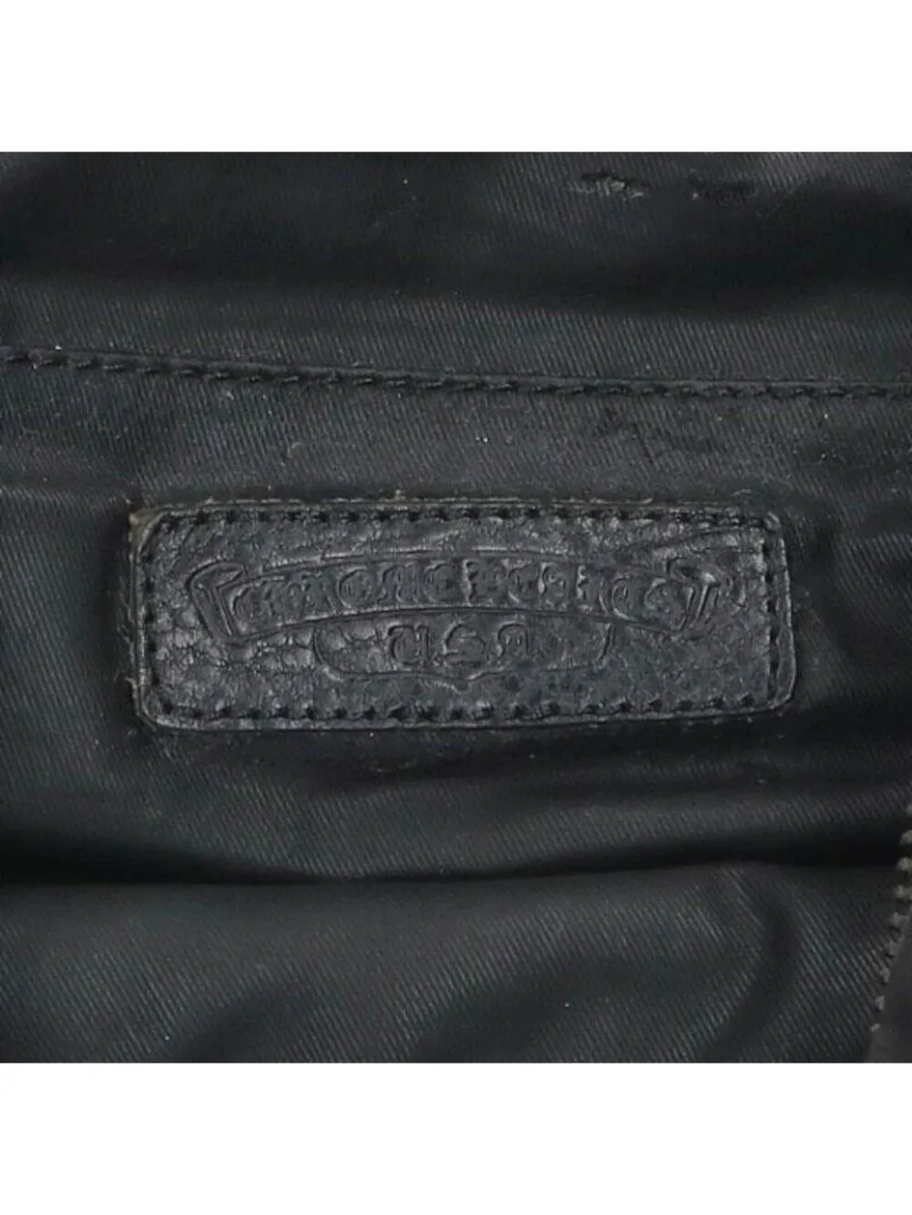 Chrome Hearts Duffle Metal Cross Patch Leather Handbag